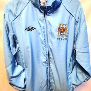 NWT Men Jacket Soccer athletic English Manchester City L XL Umbro 70661U
